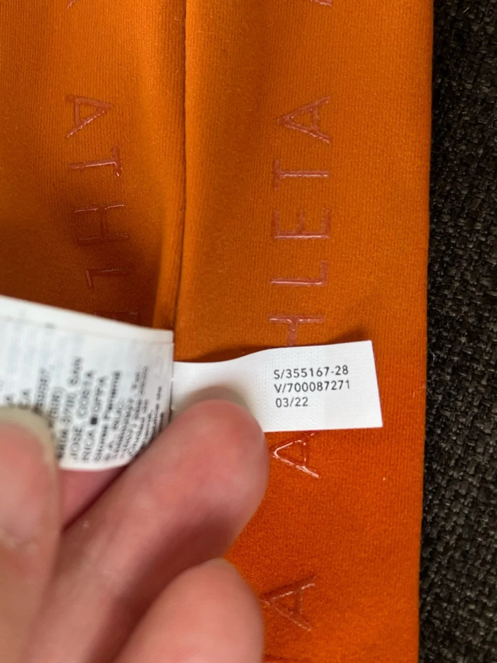 Athleta Bright Orange Knotted Stretch Headband